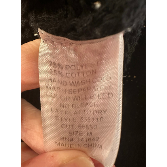 She + Sky Black Oversized Knit Cropped Sweater M - Picture 7 of 10